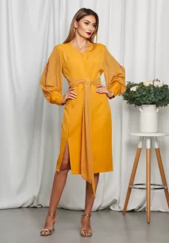 Rochie Thelma Galben Mustar imagine