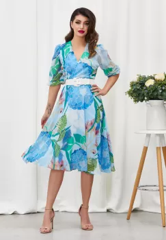 Rochie Valerie Bleu Floral imagine