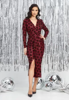 Rochie Vanisha Bordo imagine