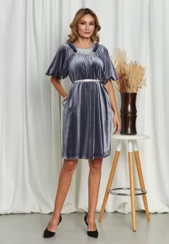 Rochie Velvetty Gri imagine