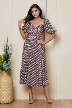 Rochie Ylda Mov Multi imagine