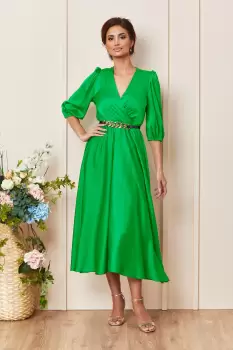 Rochie Yolanda Verde Deschis imagine